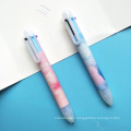 Andstal 6 in 1 Multifunctional Pen Ballpoint Pen Plastic Cute Ball Pen For School Student Supplies